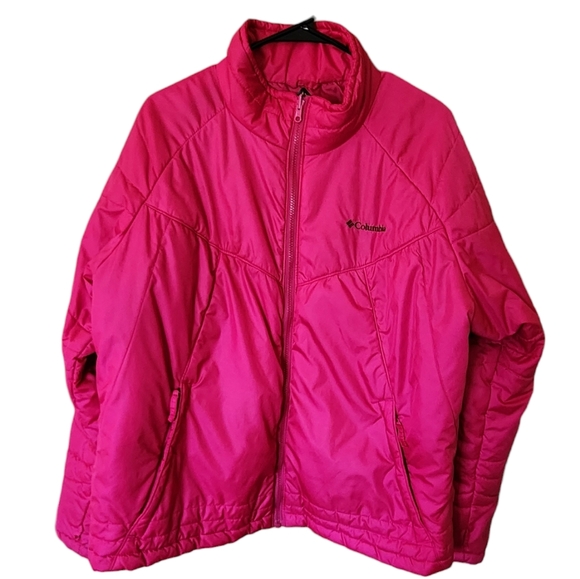 Columbia Jackets & Blazers - Columbia Hot Pink  Quilted Puffer Jacket, Size 3x